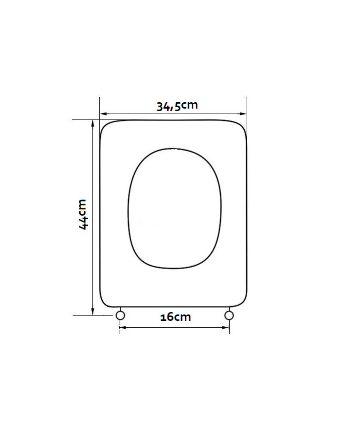 Κάλυμμα - Καπάκι Λεκάνης W.C Λευκό Πλαστικό Πέλλα Β099 (42,5x34cm)