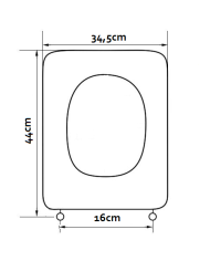 Κάλυμμα - Καπάκι Λεκάνης W.C Λευκό Πλαστικό Πέλλα Β099 (42,5x34cm)