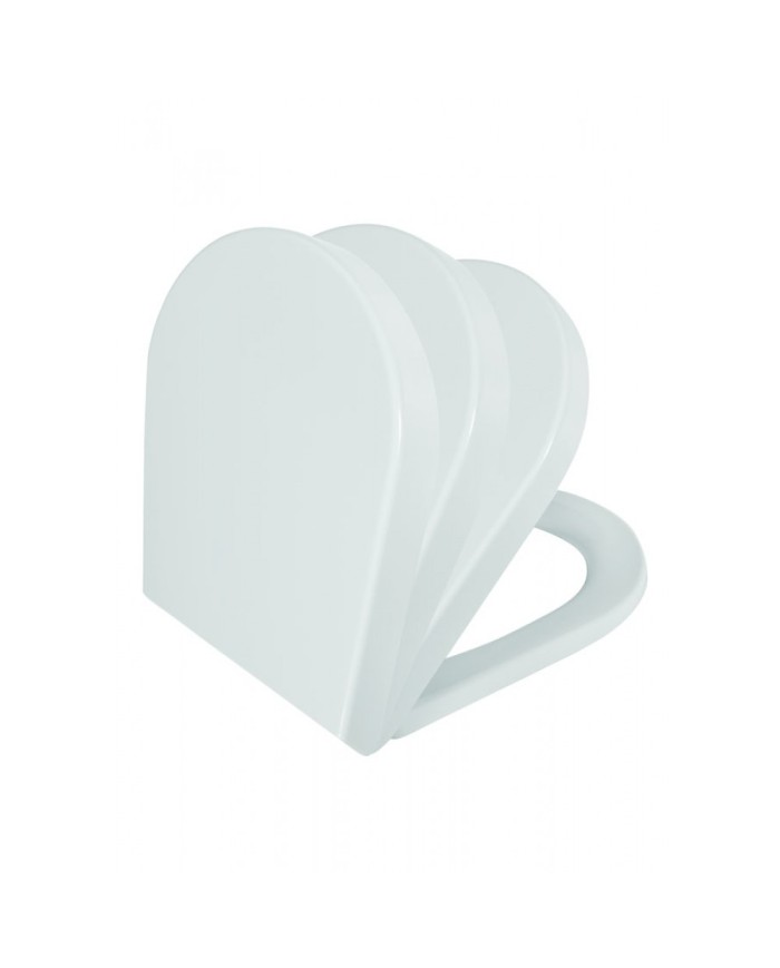 Κάλυμμα - Καπάκι Λεκάνης W.C Λευκό Tema Comfort Duroplast Soft Close Αποσπώμενο Βαρέως Τύπου (46,7x35.9cm)