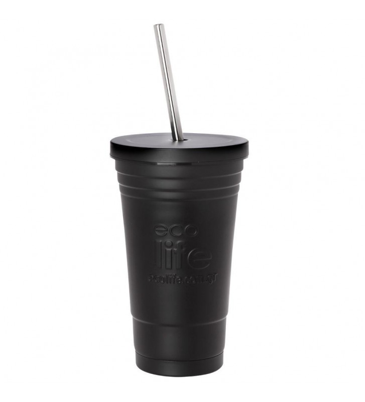 Thermos for drinks Ecolife Black thermos 480ml (matte)