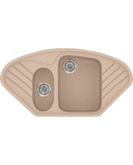 Νεροχύτης Συνθετικός Γρανίτης Sanitec Classic 302 (96 X 51cm) 'Ενθετος