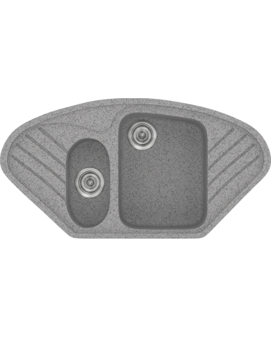 Νεροχύτης Συνθετικός Γρανίτης Sanitec Classic 302 (96 X 51cm) 'Ενθετος