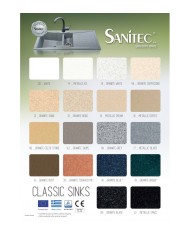Νεροχύτης Συνθετικός Γρανίτης Sanitec Classic 304 Aντιστρεφόμενος Επικαθήμενος (96 X 51cm)