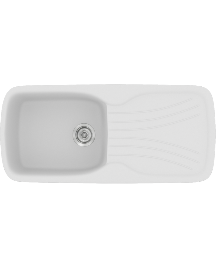 Νεροχύτης Συνθετικός Γρανίτης Sanitec Classic 308 Aντιστρεφόμενος Επικαθήμενος (96 X 51cm)