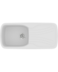 Νεροχύτης Συνθετικός Γρανίτης Sanitec Classic 308 Aντιστρεφόμενος Επικαθήμενος (96 X 51cm)