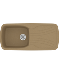 Νεροχύτης Συνθετικός Γρανίτης Sanitec Classic 308 Aντιστρεφόμενος Επικαθήμενος (96 X 51cm)