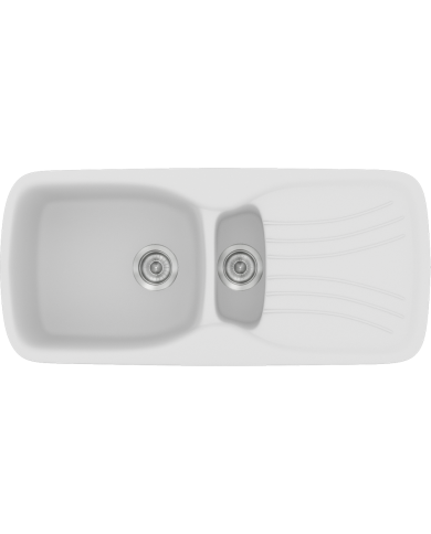 Νεροχύτης Συνθετικός Γρανίτης Sanitec Classic 309 Aντιστρεφόμενος Επικαθήμενος (96 X 51cm)