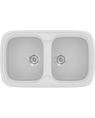 Νεροχύτης Συνθετικός Γρανίτης Sanitec Classic 312 Επικαθήμενος (82X50)