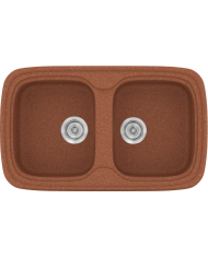 Νεροχύτης Συνθετικός Γρανίτης Sanitec Classic 312 Επικαθήμενος (82X50)