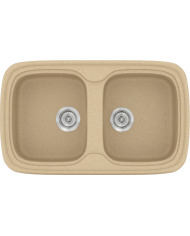 Νεροχύτης Συνθετικός Γρανίτης Sanitec Classic 312 Επικαθήμενος (82X50)