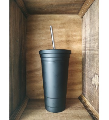 Thermos for drinks Ecolife Black thermos 480ml (matte)