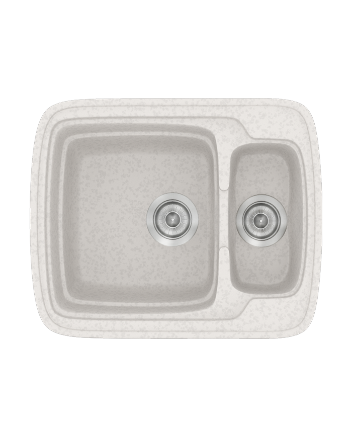 Synthetic Granite Sink Sanitec Classic 314 Reversible Countertop (60X51)