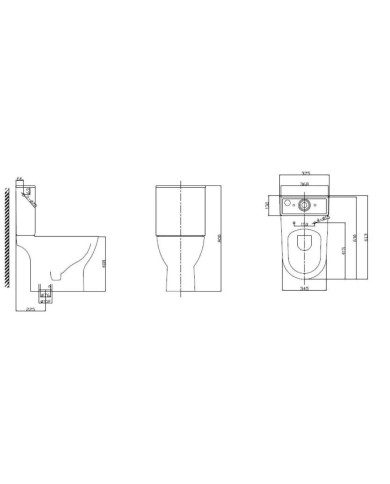 Σετ Λεκάνη Tonic  Rim-Off  TEMA Χ.Π Soft closing slim Κάλυμμα  Thermoplast & Καζανάκι με διπλό μηχανισμό  Κατωστόμια