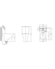 Tonic Rim-Off Basin Set TEMA HP Soft closing slim Thermoplast (TON2600) & Cistern (TON410) & Cover (TON2600)