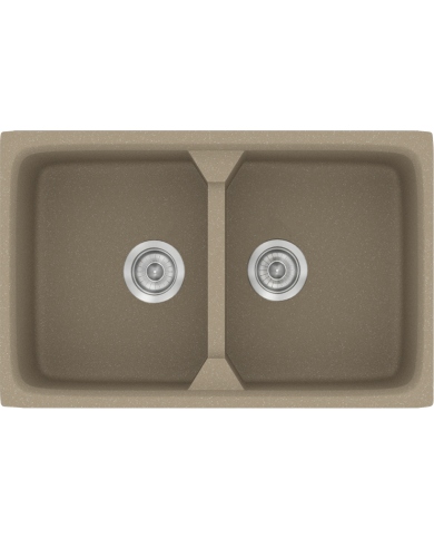 Νεροχύτης Συνθετικός Γρανίτης Sanitec Classic  318 Επικαθήμενος  (78X51)