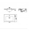 Washbasin for Bathroom Furniture Creavit Slim 65cm (SU065)