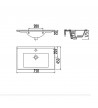 Washbasin for Bathroom Furniture Creavit Slim 75cm (SU075)