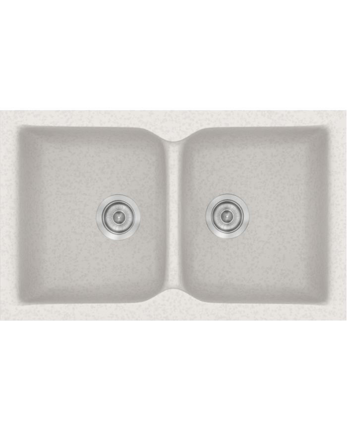 Synthetic Granite Sink Sanitec Classic 322 Submersible Reversible 81x50 cm