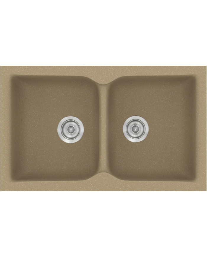 Synthetic Granite Sink Sanitec Classic 322 Submersible Reversible 81x50 cm