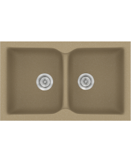 Synthetic Granite Sink Sanitec Classic 322 Submersible Reversible 81x50 cm