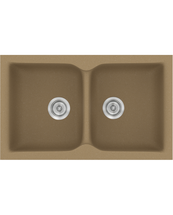 Synthetic Granite Sink Sanitec Classic 322 Submersible Reversible 81x50 cm