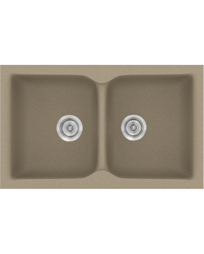 Synthetic Granite Sink Sanitec Classic 322 Submersible Reversible 81x50 cm