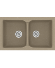 Synthetic Granite Sink Sanitec Classic 322 Submersible Reversible 81x50 cm
