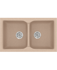Synthetic Granite Sink Sanitec Classic 322 Submersible Reversible 81x50 cm