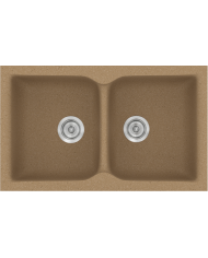 Synthetic Granite Sink Sanitec Classic 322 Submersible Reversible 81x50 cm
