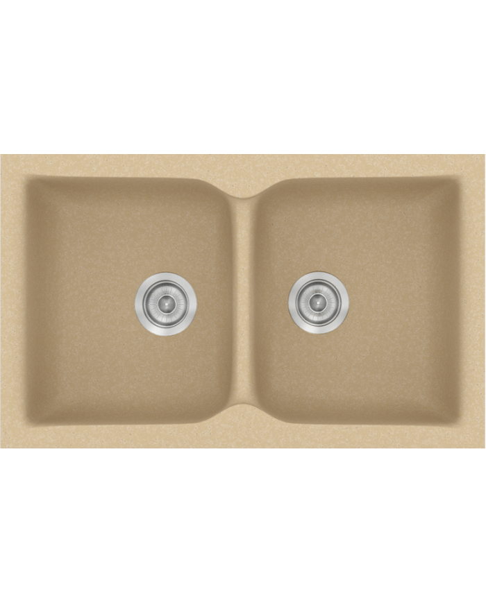 Synthetic Granite Sink Sanitec Classic 322 Submersible Reversible 81x50 cm