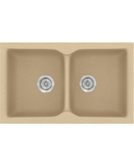 Synthetic Granite Sink Sanitec Classic 322 Submersible Reversible 81x50 cm