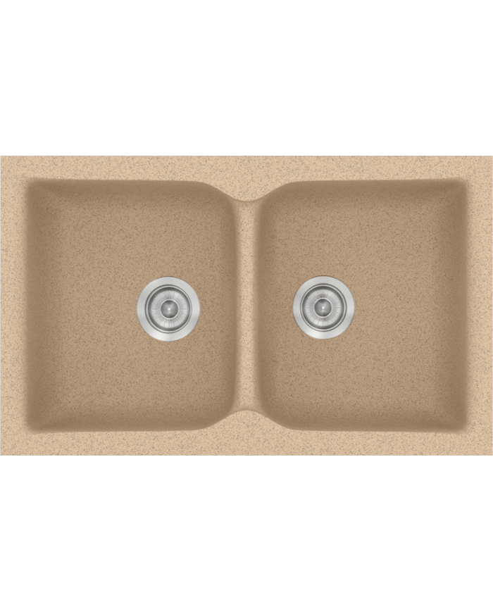 Synthetic Granite Sink Sanitec Classic 322 Submersible Reversible 81x50 cm