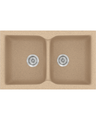 Synthetic Granite Sink Sanitec Classic 322 Submersible Reversible 81x50 cm