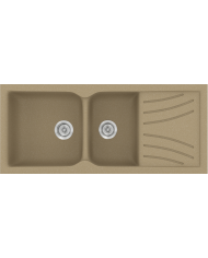 Synthetic Granite Sink Sanitec Classic 323 (115X50) Countertop Reversible