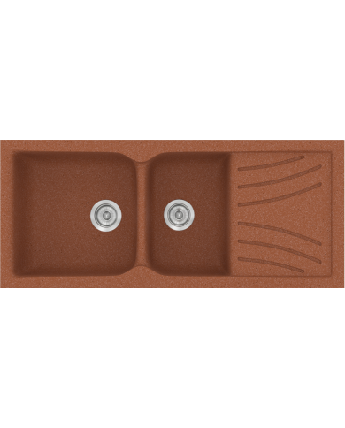 Νεροχύτης Συνθετικός Γρανίτης Sanitec Classic  323 (115X50) Επικαθήμενος Αντιστρεφόμενος