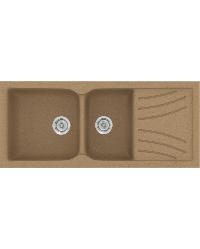Synthetic Granite Sink Sanitec Classic 323 (115X50) Countertop Reversible