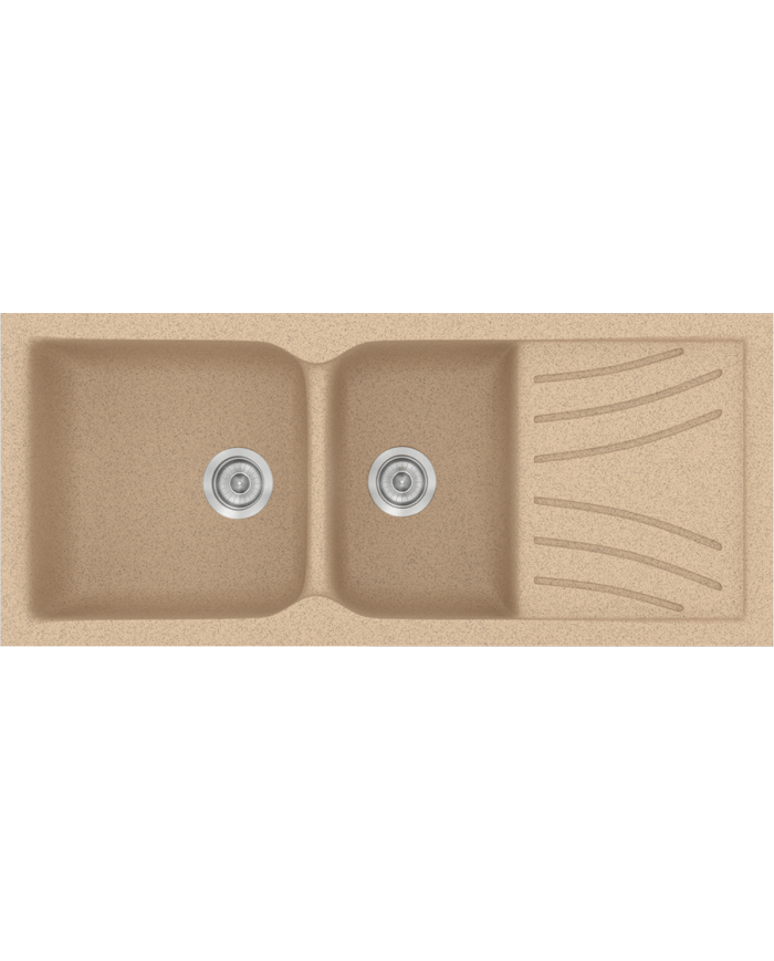Synthetic Granite Sink Sanitec Classic 323 (115X50) Countertop Reversible