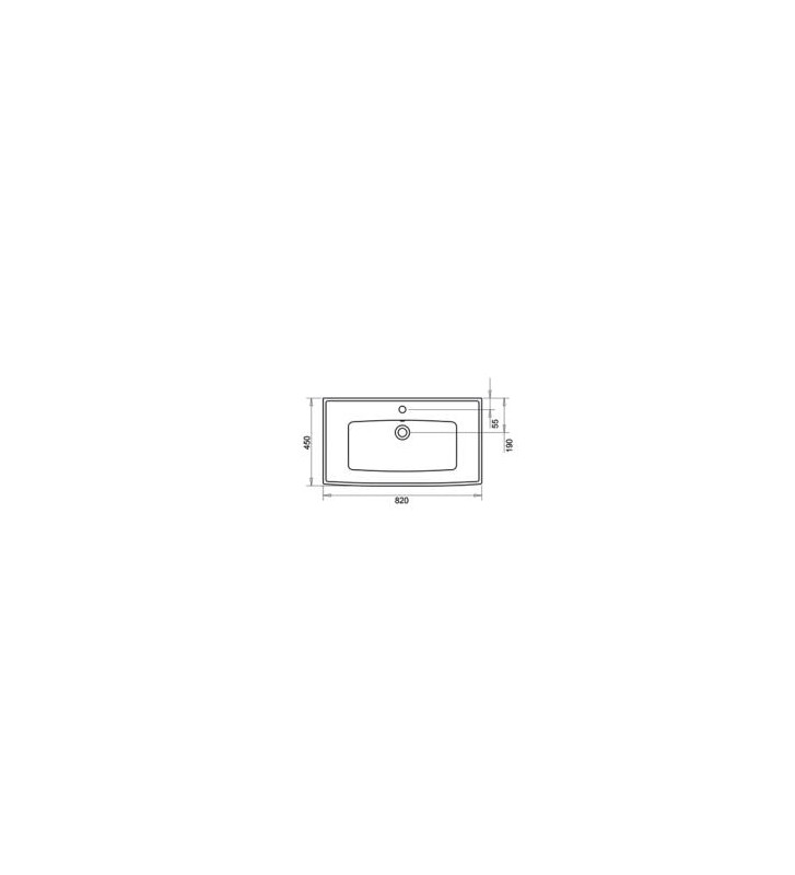 Washbasin for Bathroom Furniture Tema Saf 82cm (SAF080)