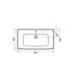 Washbasin for Bathroom Furniture Tema Saf 82cm (SAF080)
