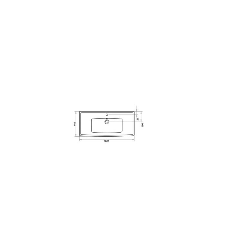 Washbasin for Bathroom Furniture Tema Saf 100cm (SAF100)