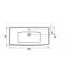 Washbasin for Bathroom Furniture Tema Saf 100cm (SAF100)