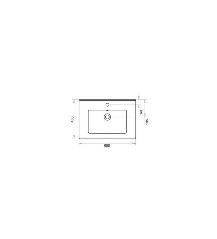 Washbasin for Bathroom Furniture Tema Bel 65cm (BEL065)