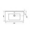 Washbasin for Bathroom Furniture Tema Bel 80cm (BEL080)