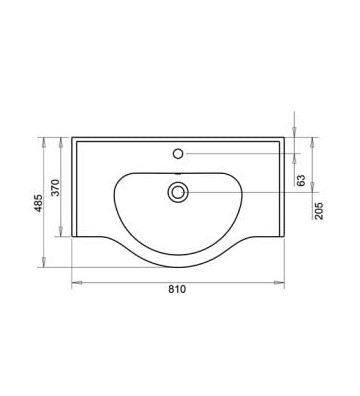 Washbasin for Bathroom Furniture Tema Yak