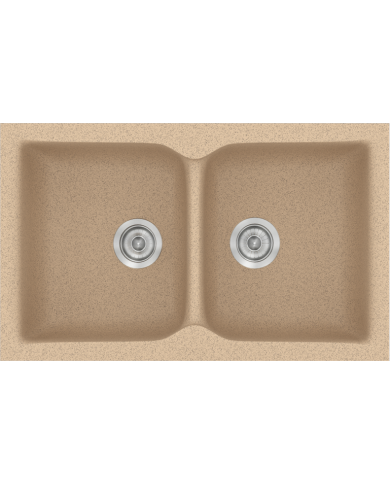 Νεροχύτης Συνθετικός Γρανίτης Sanitec Classic 336 Επικαθήμενος (86X50)