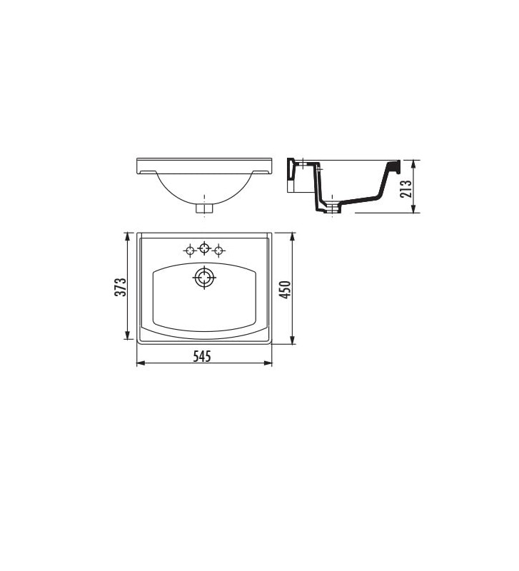 Washbasin for Bathroom Furniture Creavit Superior 55cm (TF155)
