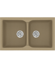 Νεροχύτης Συνθετικός Γρανίτης Sanitec Classic  340 Επικαθήμενος & Υποκαθήμενος (78X50)