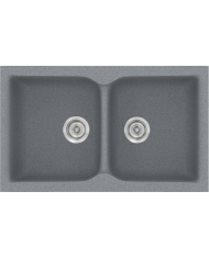 Νεροχύτης Συνθετικός Γρανίτης Sanitec Classic  340 Επικαθήμενος & Υποκαθήμενος (78X50)