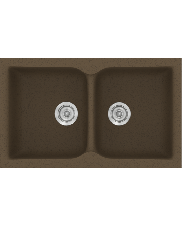 Νεροχύτης Συνθετικός Γρανίτης Sanitec Classic  340 Επικαθήμενος & Υποκαθήμενος (78X50)