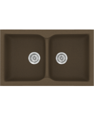 Νεροχύτης Συνθετικός Γρανίτης Sanitec Classic  340 Επικαθήμενος & Υποκαθήμενος (78X50)